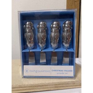 Living Quarters Christmas Village Snowmen Spreader Set